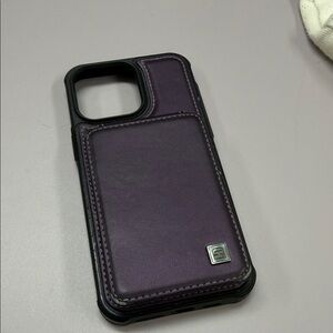 Purple Leather IPhone 15 Promax Case